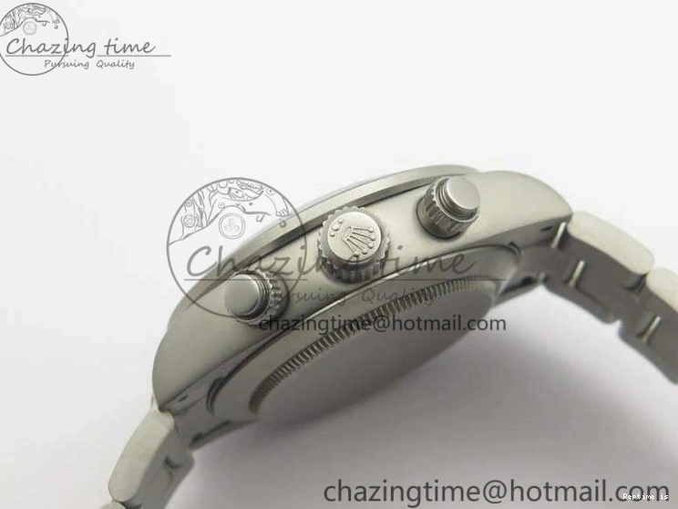 1225 Daytona Newman Sandblasted SS White Black Dial On SS Bracelet A Functional 3522